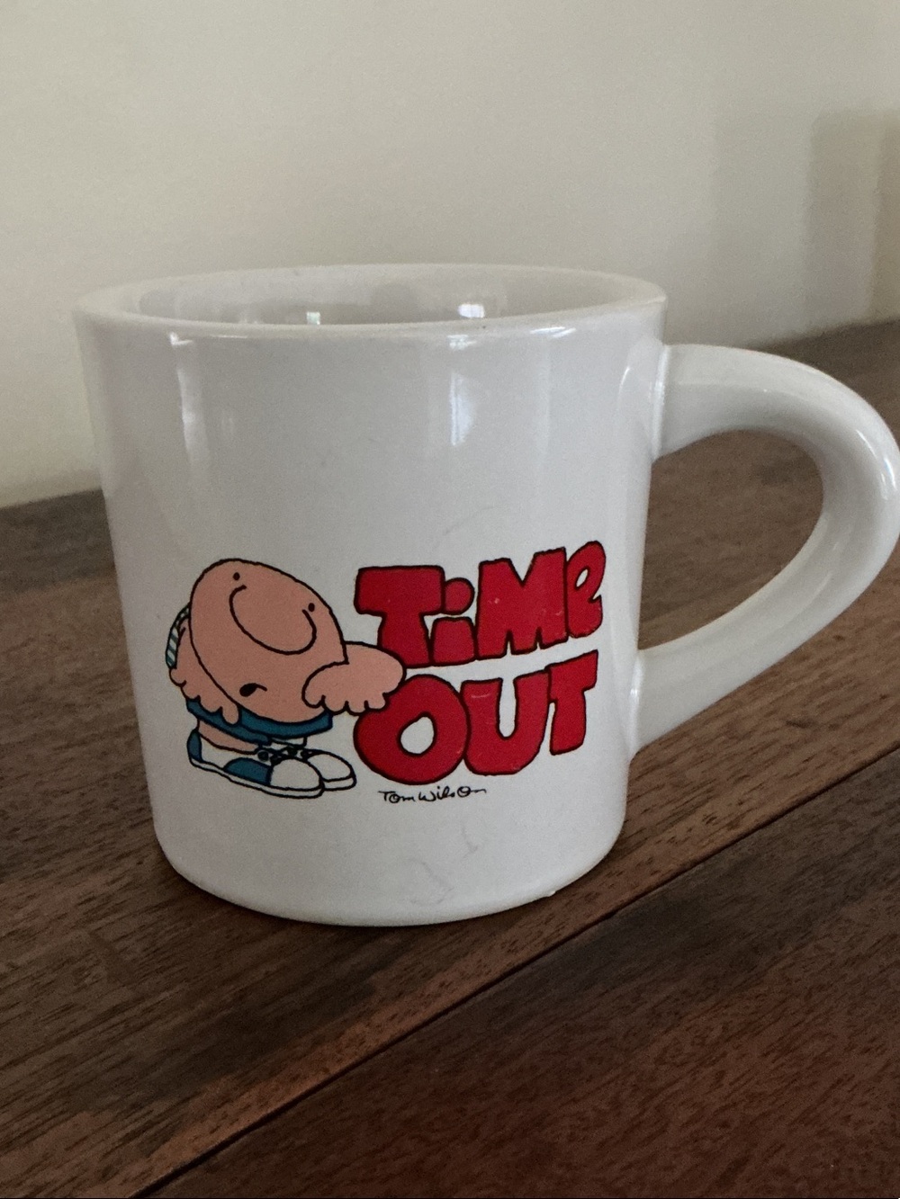 Ziggy Time Out Cartoon White Ceramic Mug